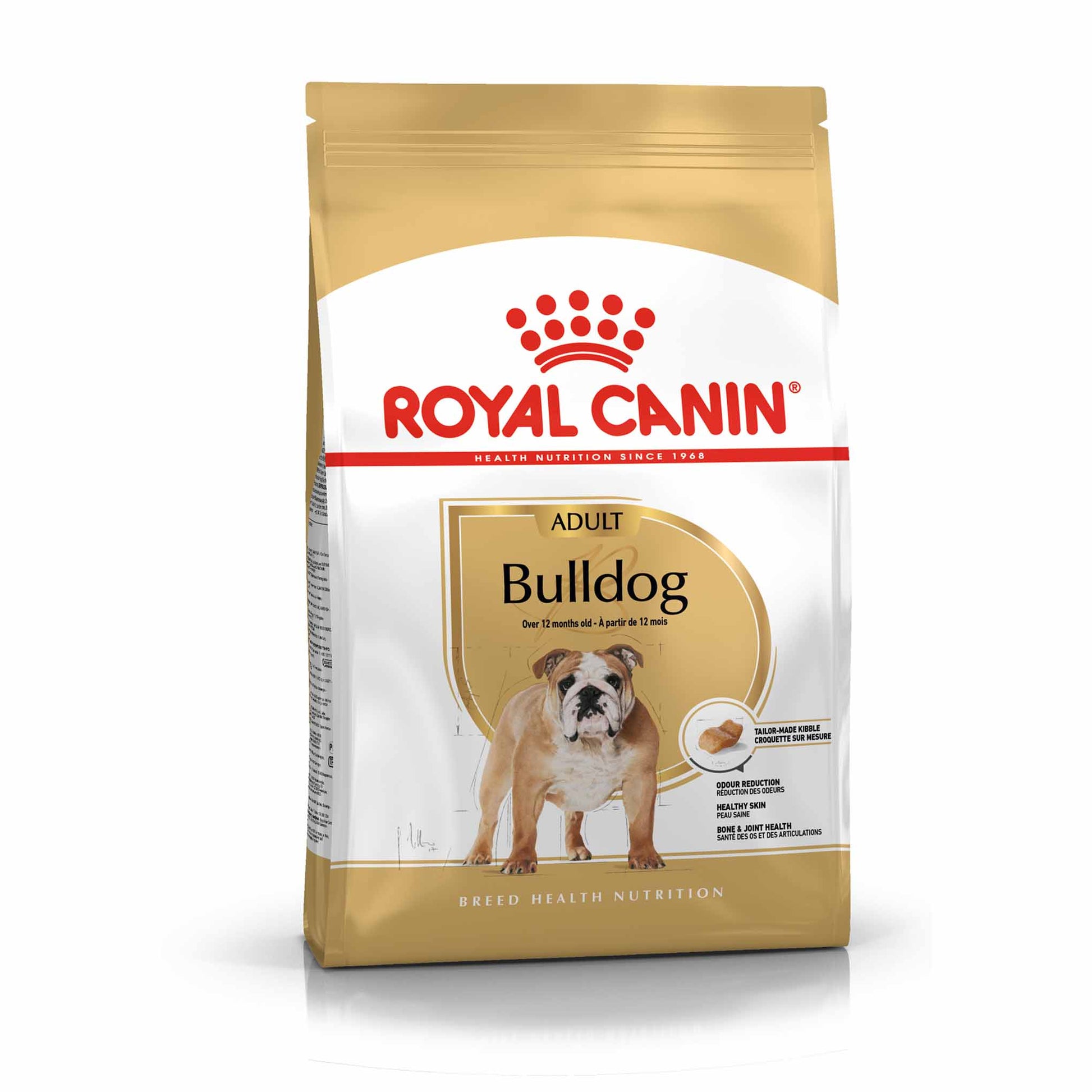 Royal Canin Royal Canin Health Bulldog Pork Adult Dry Dog Food pet food packaging