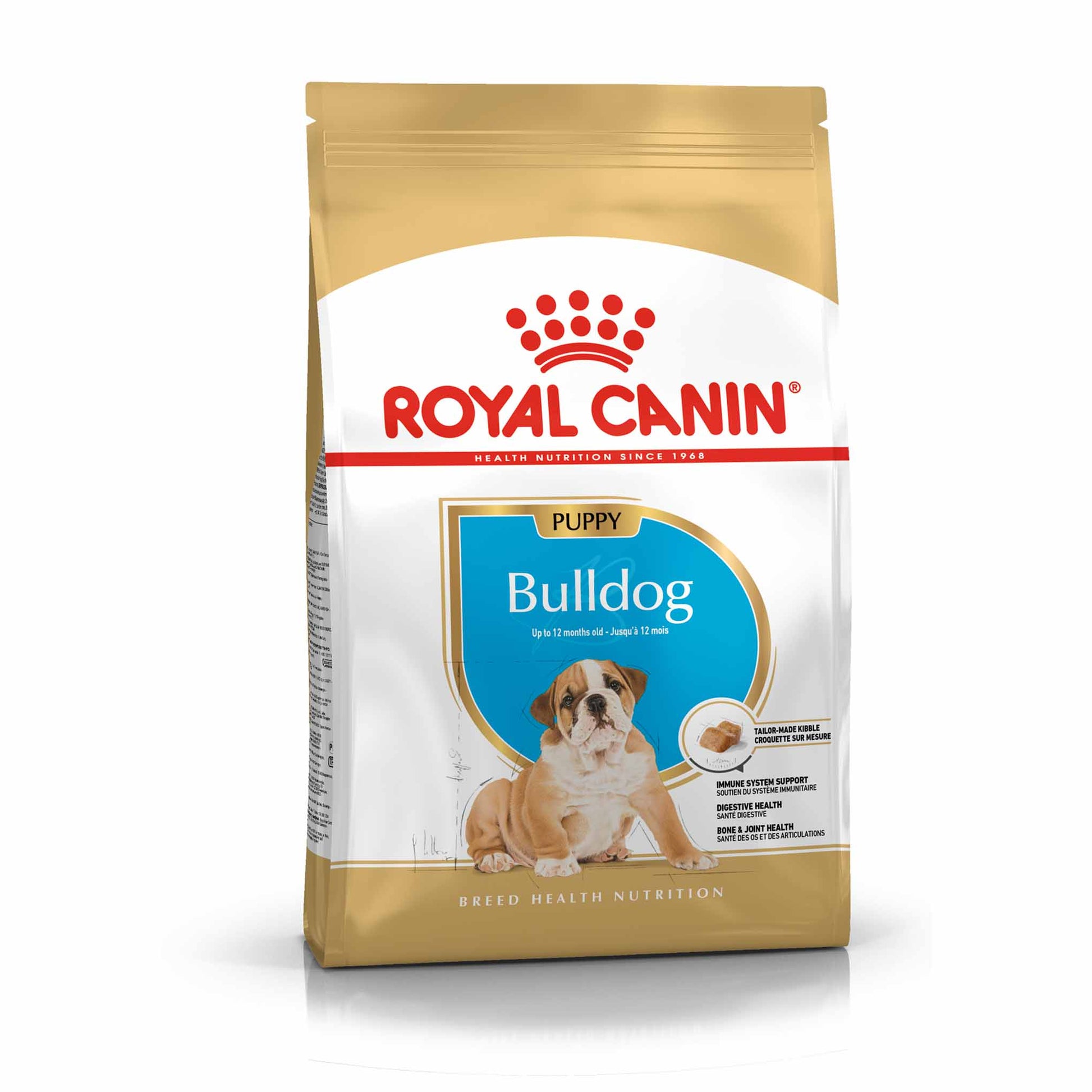 Royal Canin Royal Canin Health Bulldog Pork Puppy Dry Dog Food pet food packaging