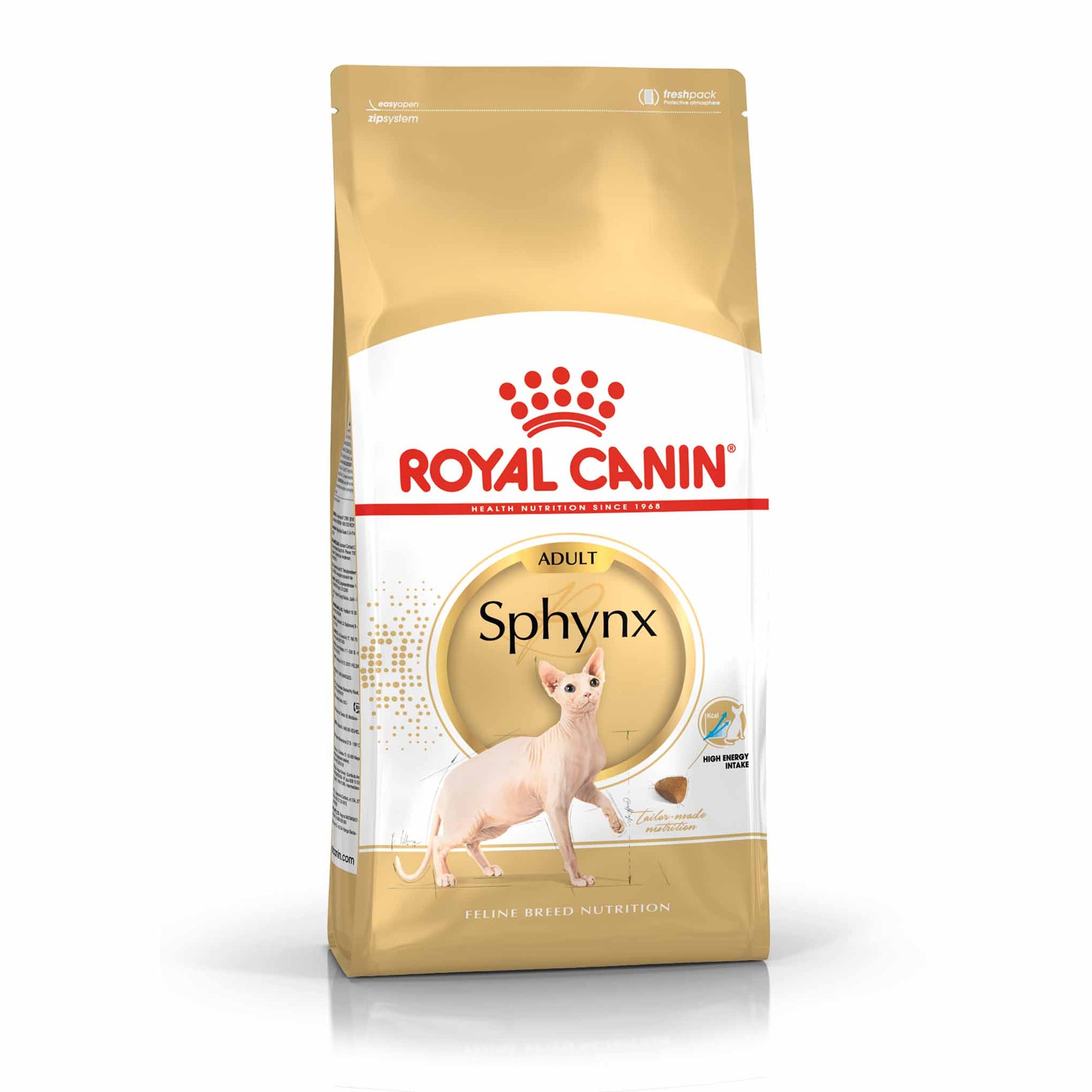 Royal Canin Royal Canin Health Sphynx Pork Adult Dry Cat Food pet food packaging