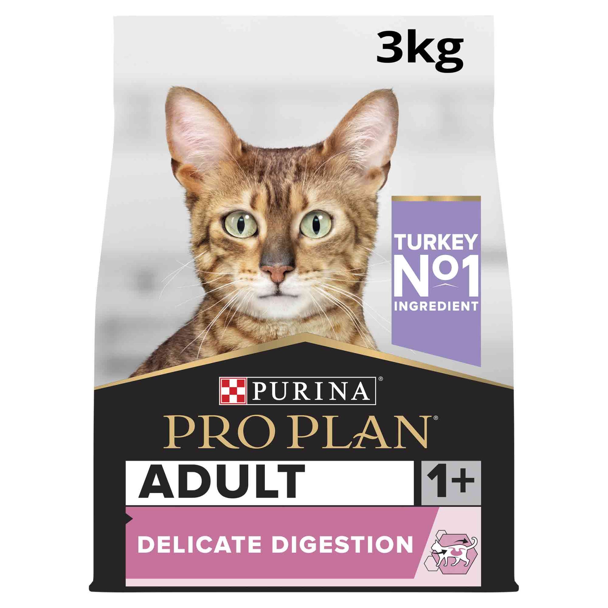 Pro Plan Pro Plan Delicate Digestion Turkey Adult Dry Cat Food pet food packaging