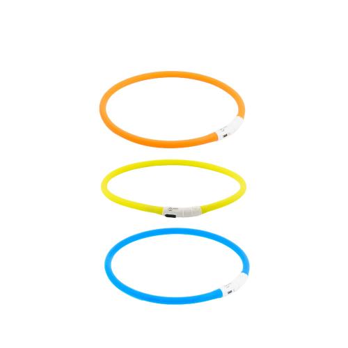 Ancol USB Rechargeable Flashing Dog Collar - Adjustable up to 70cm