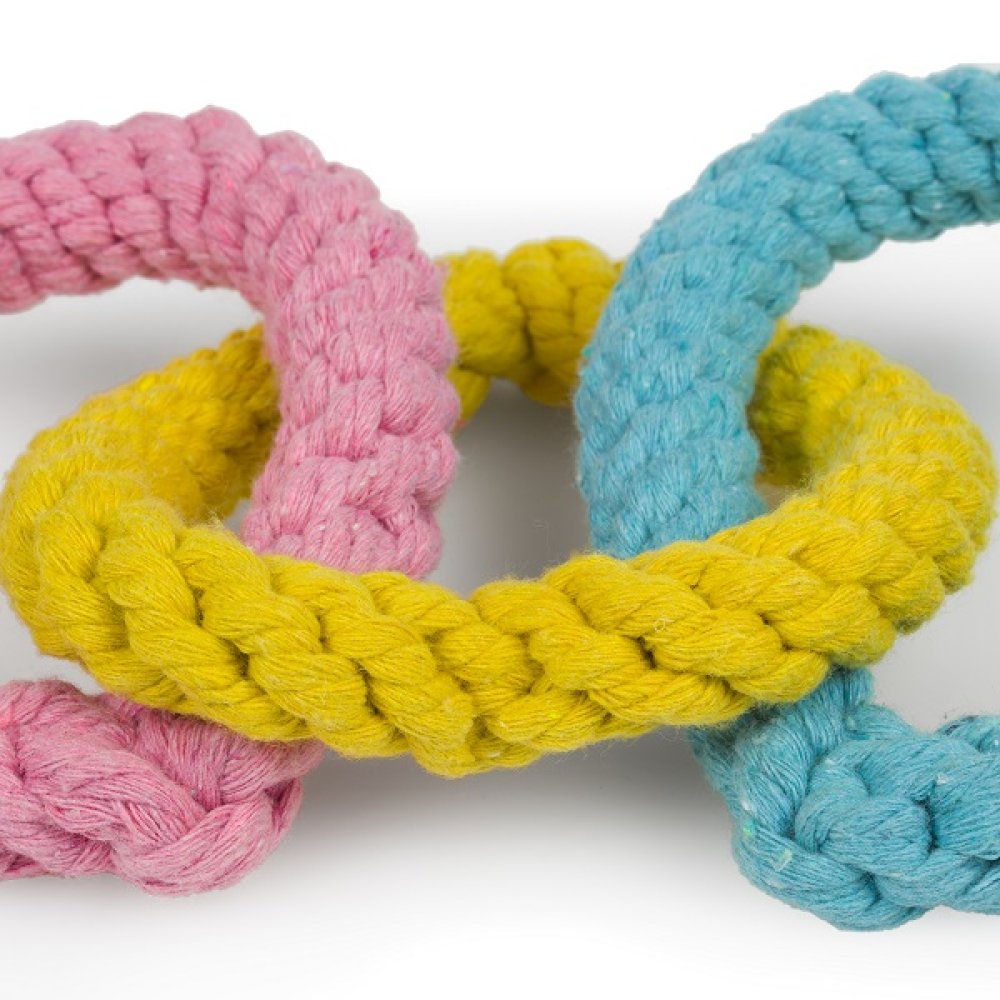 Little Petface Dog Toy - Rope Hearts