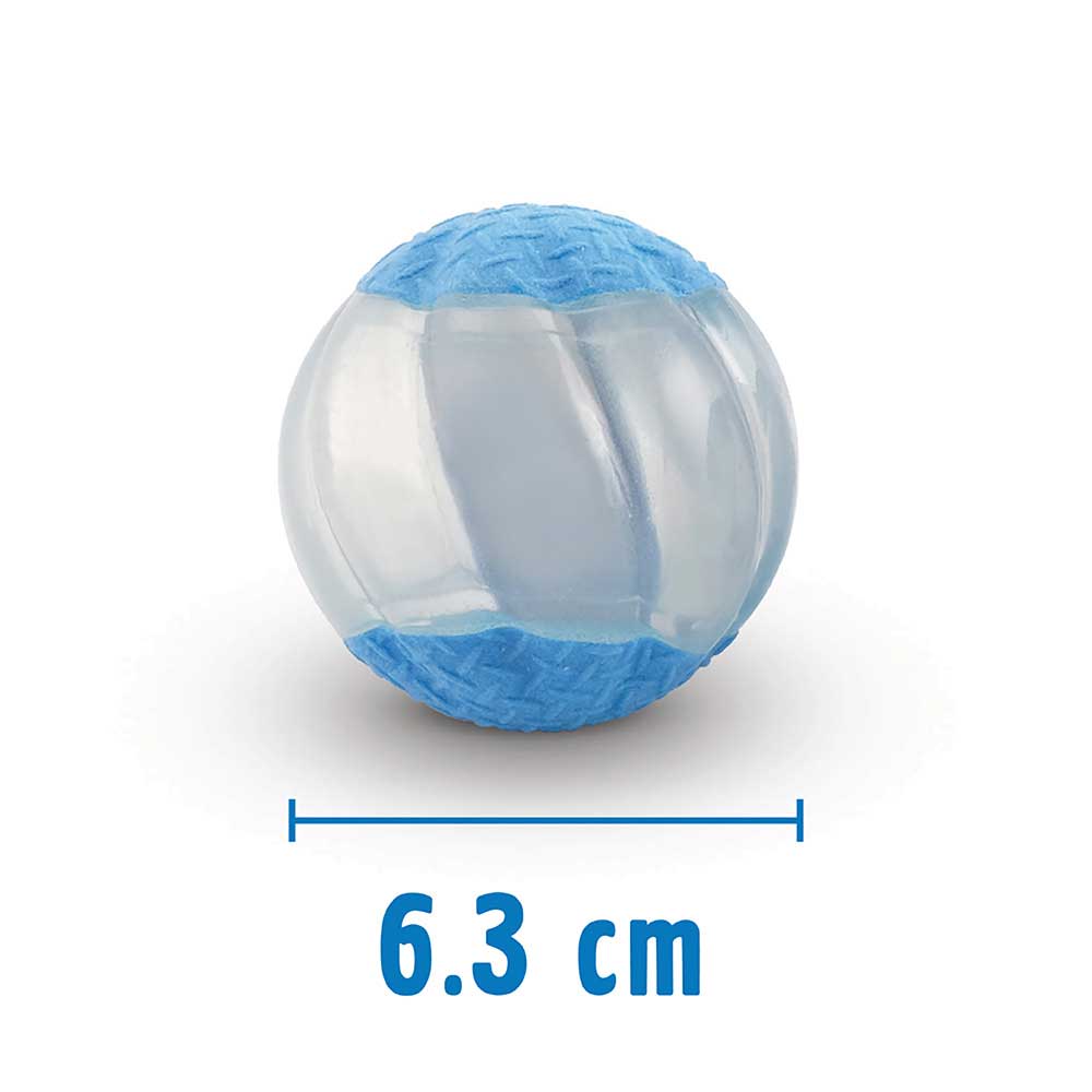 Zeus DUO Ball Dog Toy with Squeaker & Glow - Large - 2 Pack
