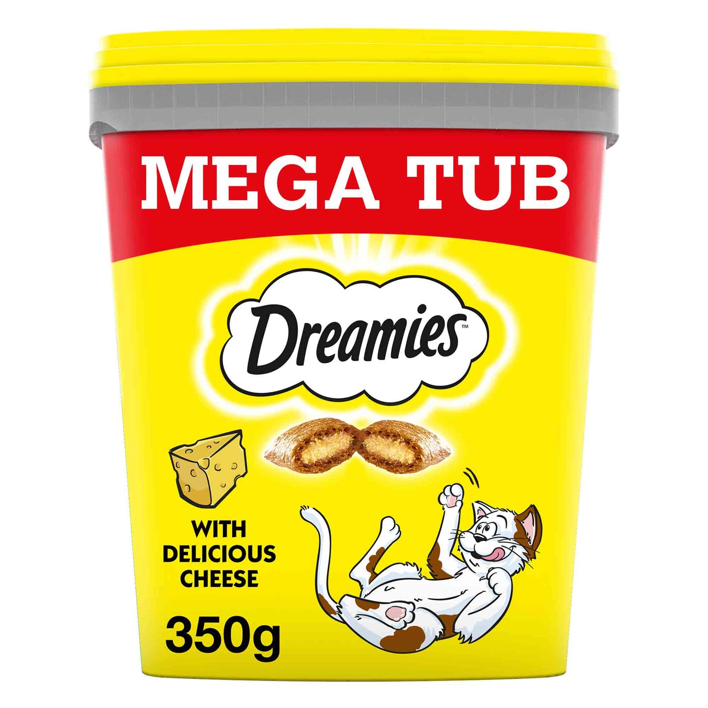 DREAMIES MEGA TUB Cat Treats - Cheese - 350g Tub