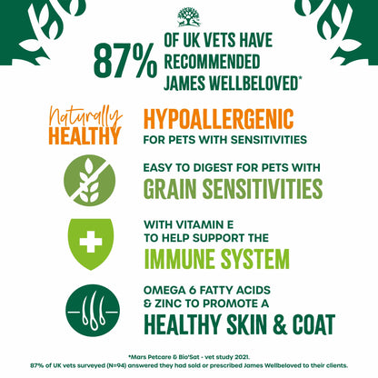 James Wellbeloved Grain Free Adult Wet Dog Food - Turkey, Lamb and Chicken in Loaf - 12x400g cans