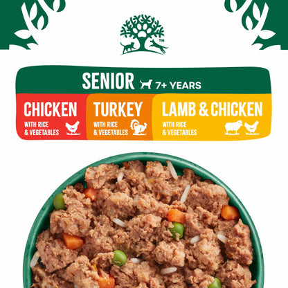 James Wellbeloved Senior Wet Dog Food - Turkey, Lamb & Chicken in Loaf - 12x400g cans