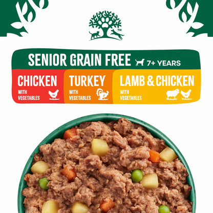 James Wellbeloved Grain Free Senior Wet Dog Food in Loaf - Turkey, Lamb and Chicken -12x400g cans