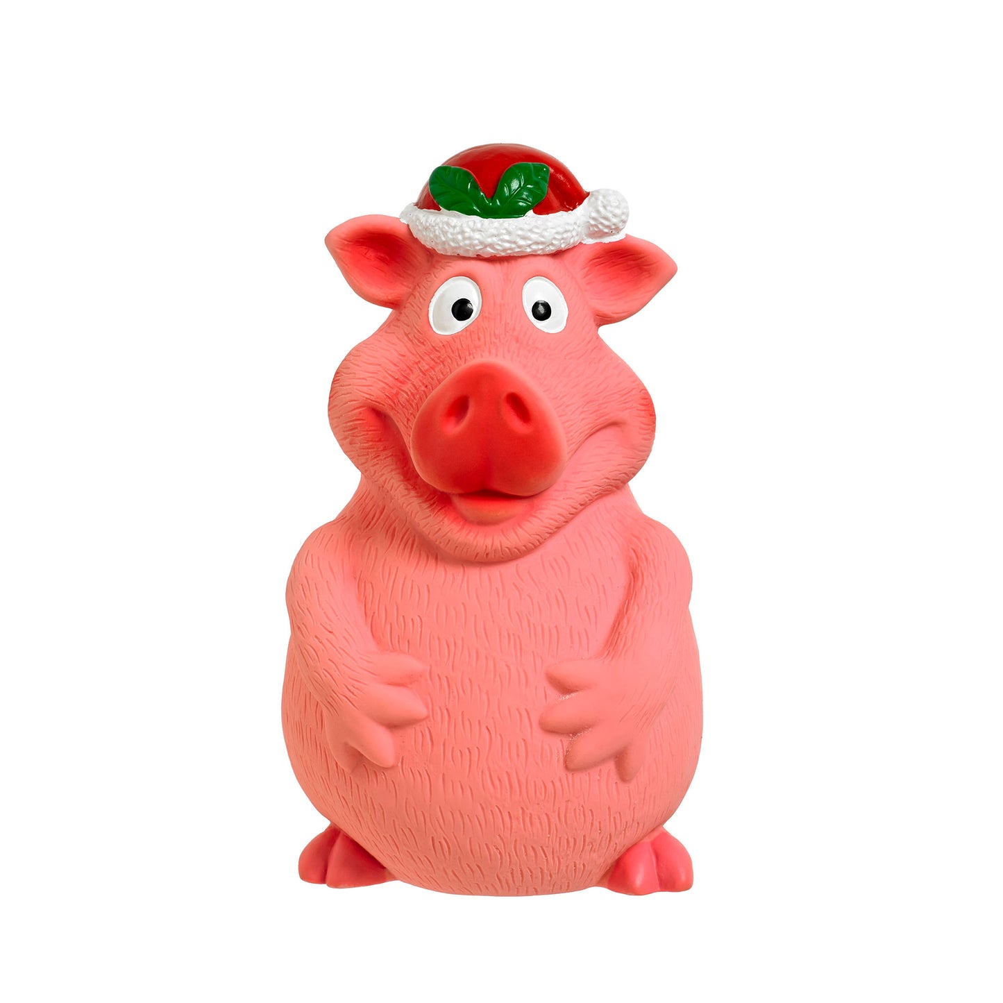 Good Boy Christmas Smiley Pig Dog Toy
