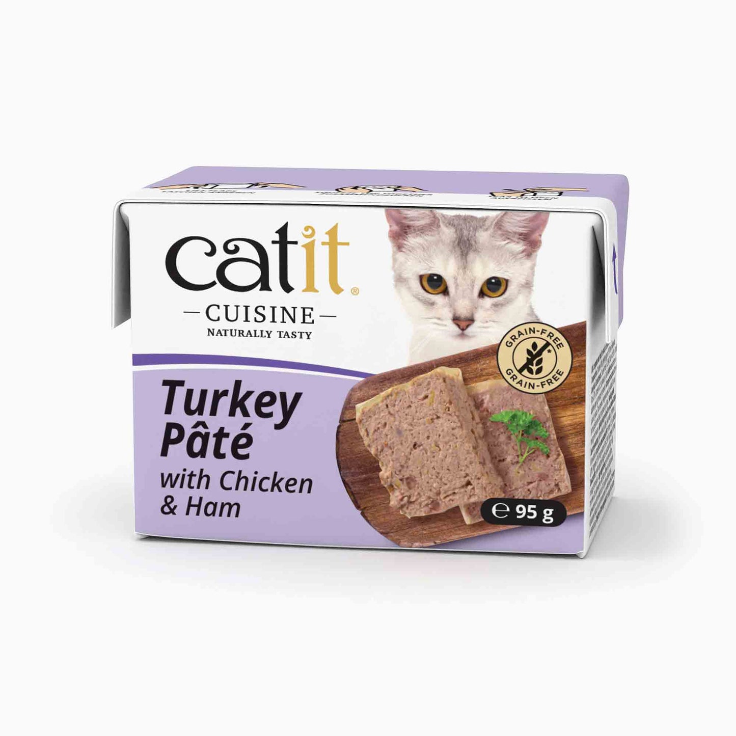 Catit Cuisine Wet Cat Food - Turkey Pâté with Chicken & Ham - 12x95g