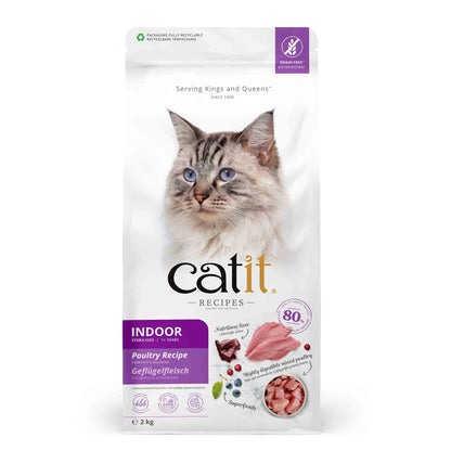 Catit Recipes Indoor Adult Dry Cat Food - Poultry Recipe