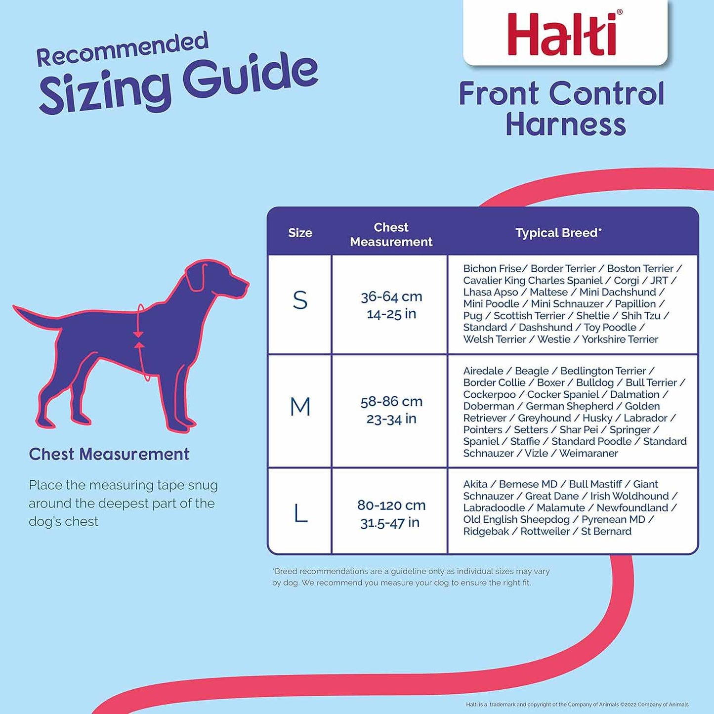 Halti Front Control Harness - Small 36-64cm