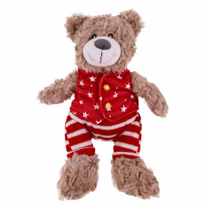 Rosewood Cupid & Comet Buddy Bear Christmas Plush Dog Toy
