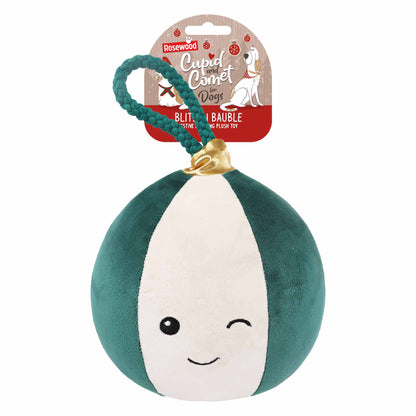 Rosewood Cupid & Comet Blitzen Bauble Extra-Large Festive Giggling Dog Toy