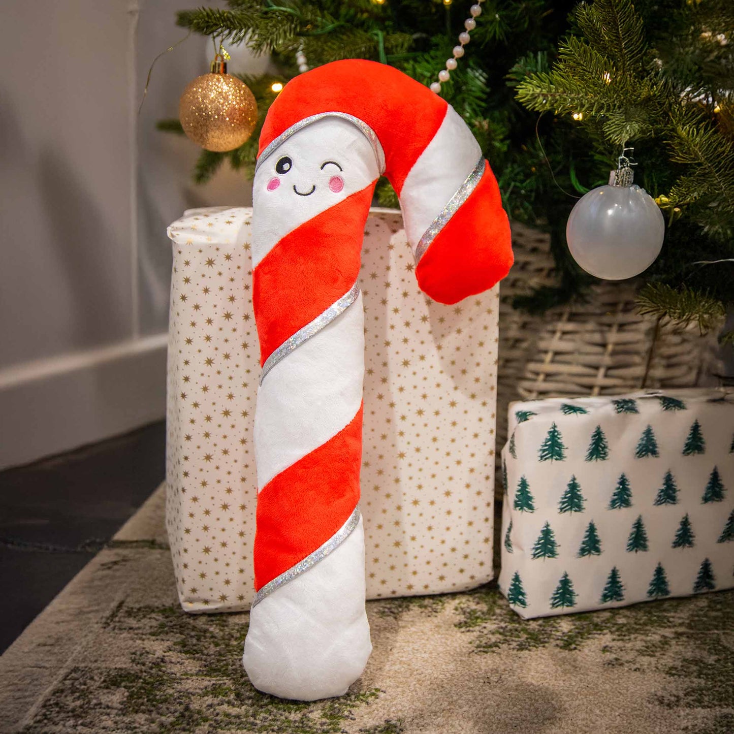 Rosewood Cupid & Comet Candy Cane Christmas Dog Toy