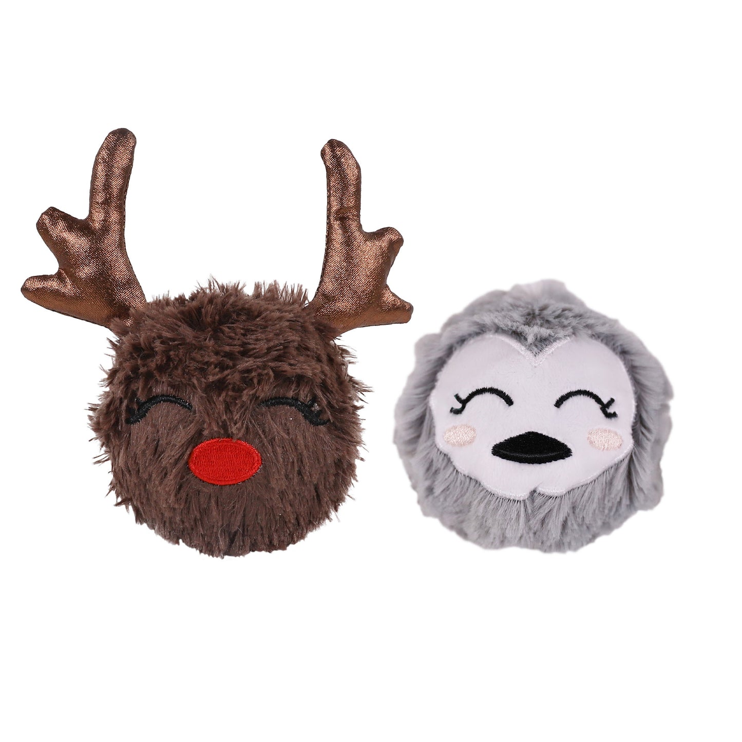 Rosewood Cupid & Comet Ralphie Reindeer and Parker Penguin Christmas Duo Dog Toys