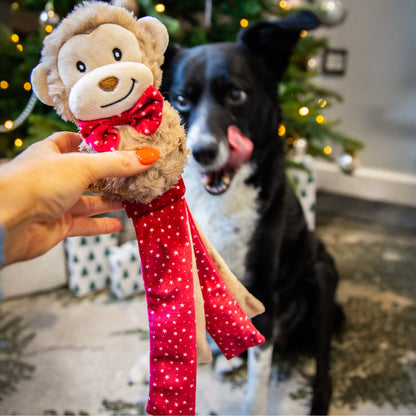 Rosewood Cupid & Comet Max Monkey Christmas Dog Toy