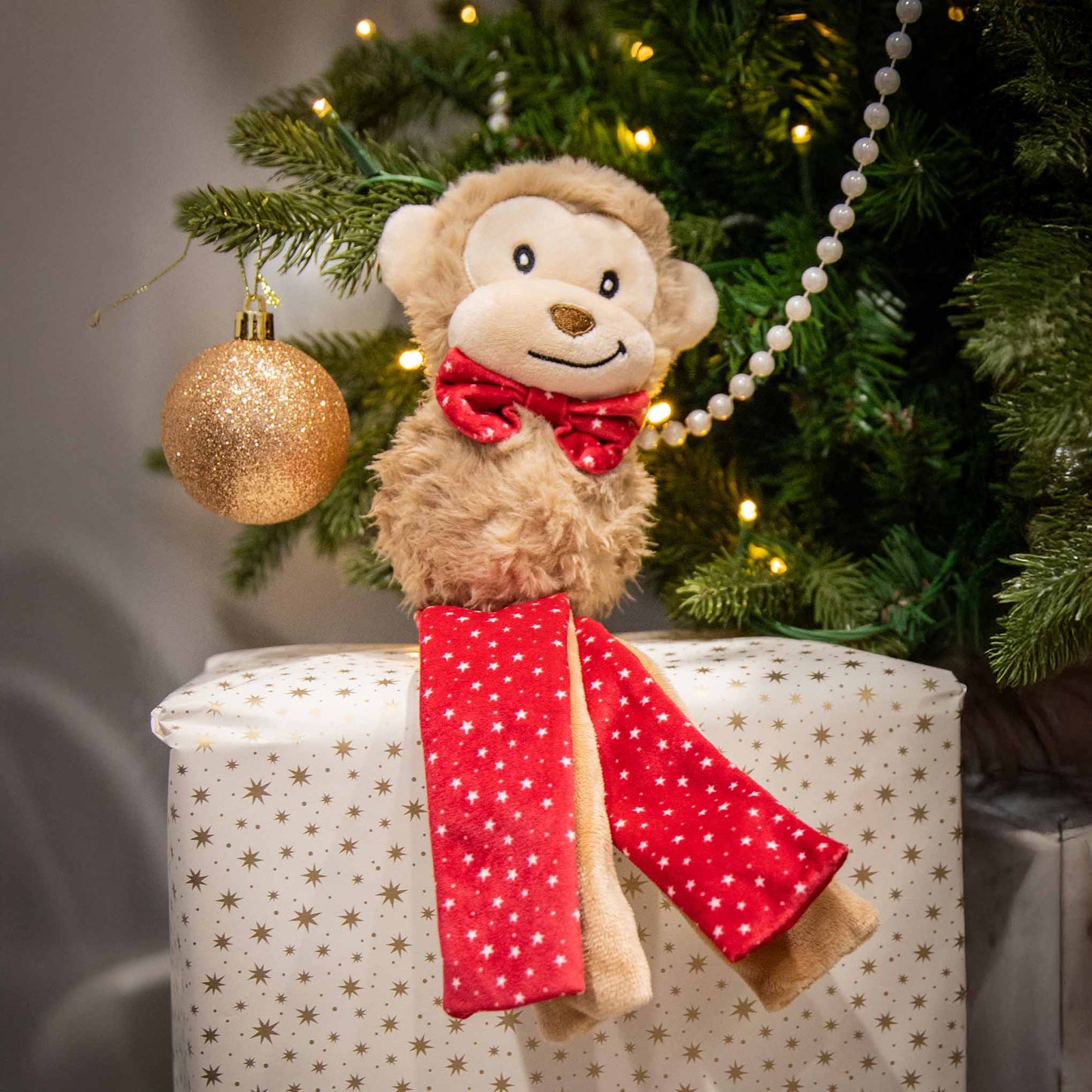 Rosewood Cupid & Comet Max Monkey Christmas Dog Toy