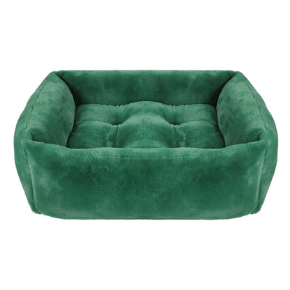 Rosewood Forest Green Faux Fur Box Bed - Medium