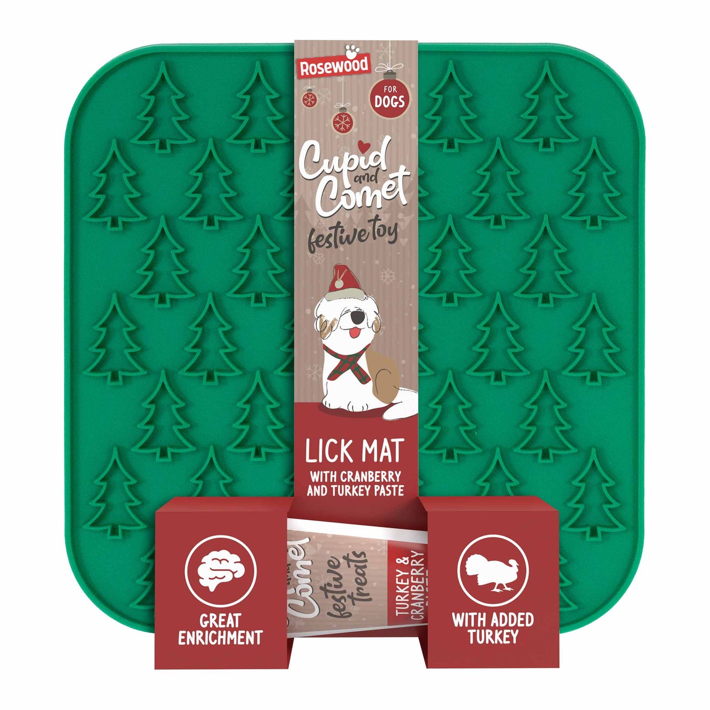 Rosewood Christmas Tree Lickmat with Turkey & Cranberry Paste - 75g