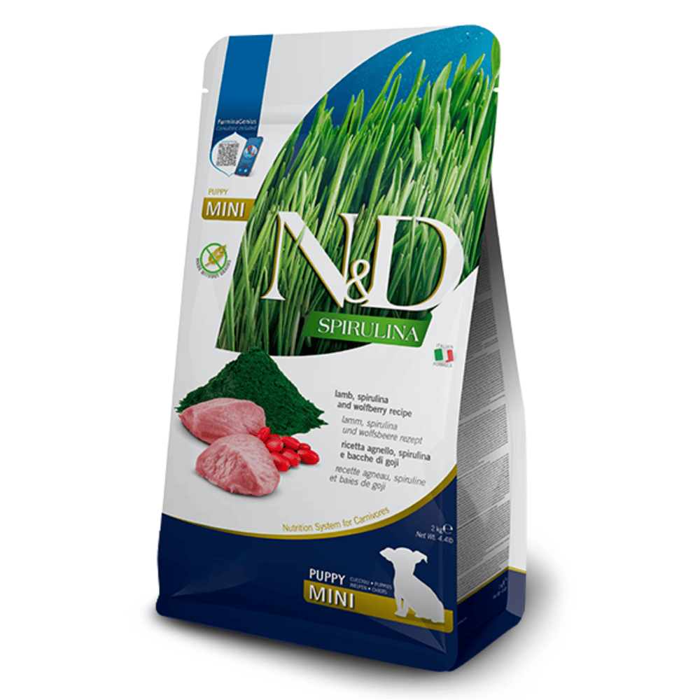 Farmina N&D Spirulina Puppy Mini Dry Dog Food - Lamb
