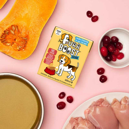 Furr Boost Hydration Drink for Dogs - Chicken, Butternut Squash & Cranberry