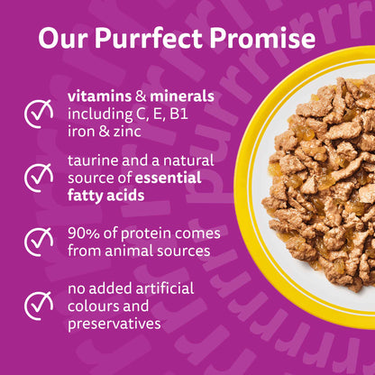 WHISKAS 7+ Senior Wet Cat Food in Jelly - Poultry Feasts - 40x85g Pouches