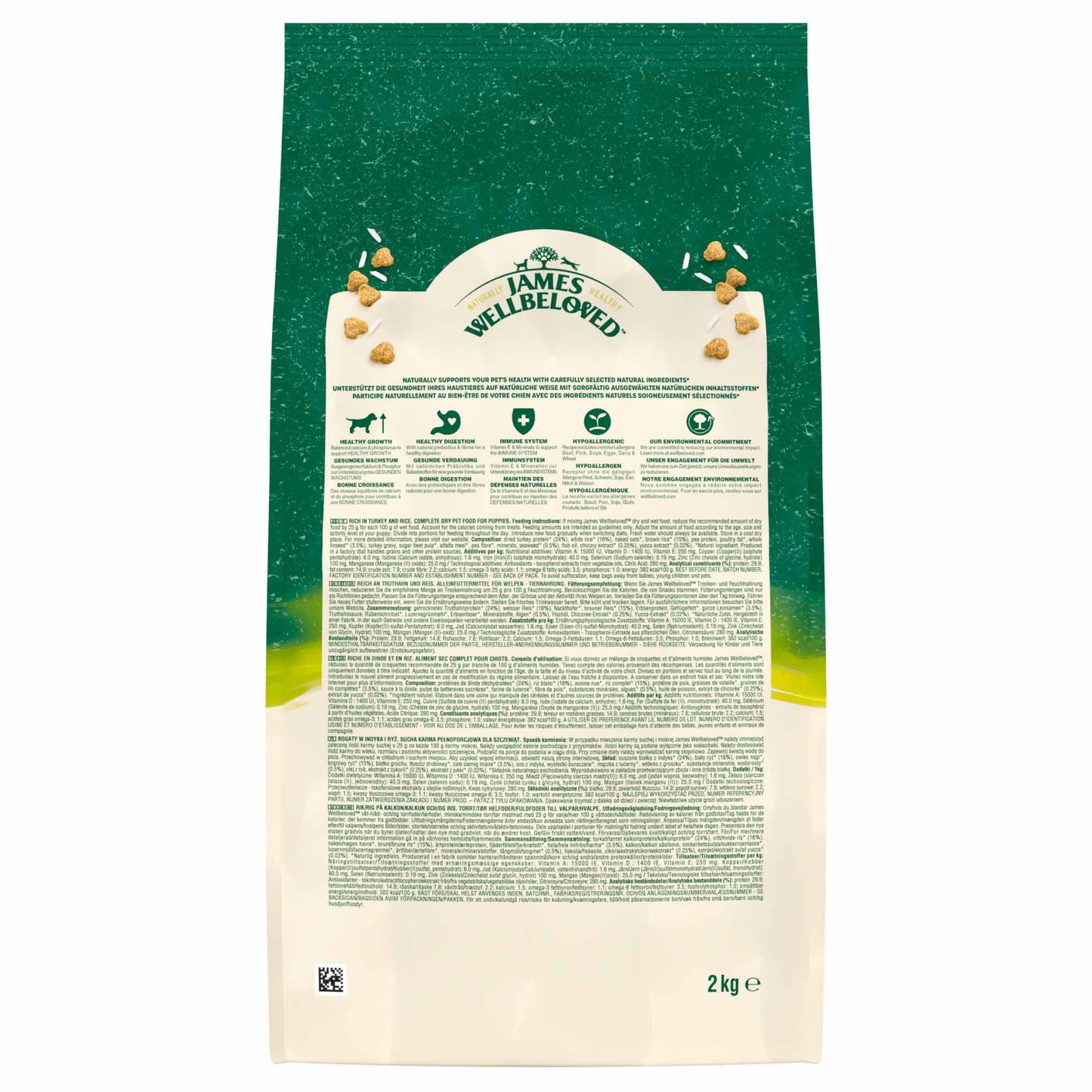 James Wellbeloved Puppy Dry Dog Food - Turkey & Rice