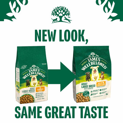 James Wellbeloved Large Breed Adult Dog Food - Turkey & Rice