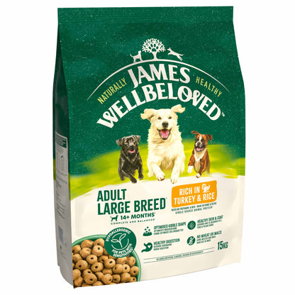 James Wellbeloved Large Breed Adult Dog Food - Turkey & Rice