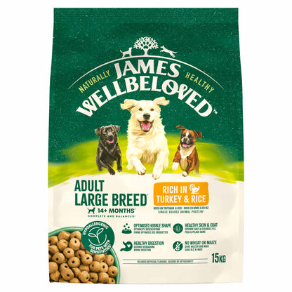 James Wellbeloved Large Breed Adult Dog Food - Turkey & Rice
