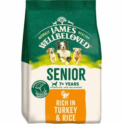 James Wellbeloved Senior Dry Dog Food - Turkey & Rice