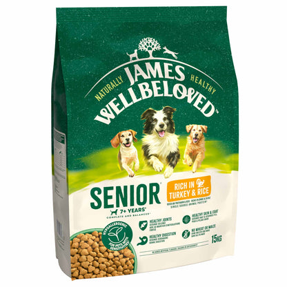 James Wellbeloved Senior Dry Dog Food - Turkey & Rice