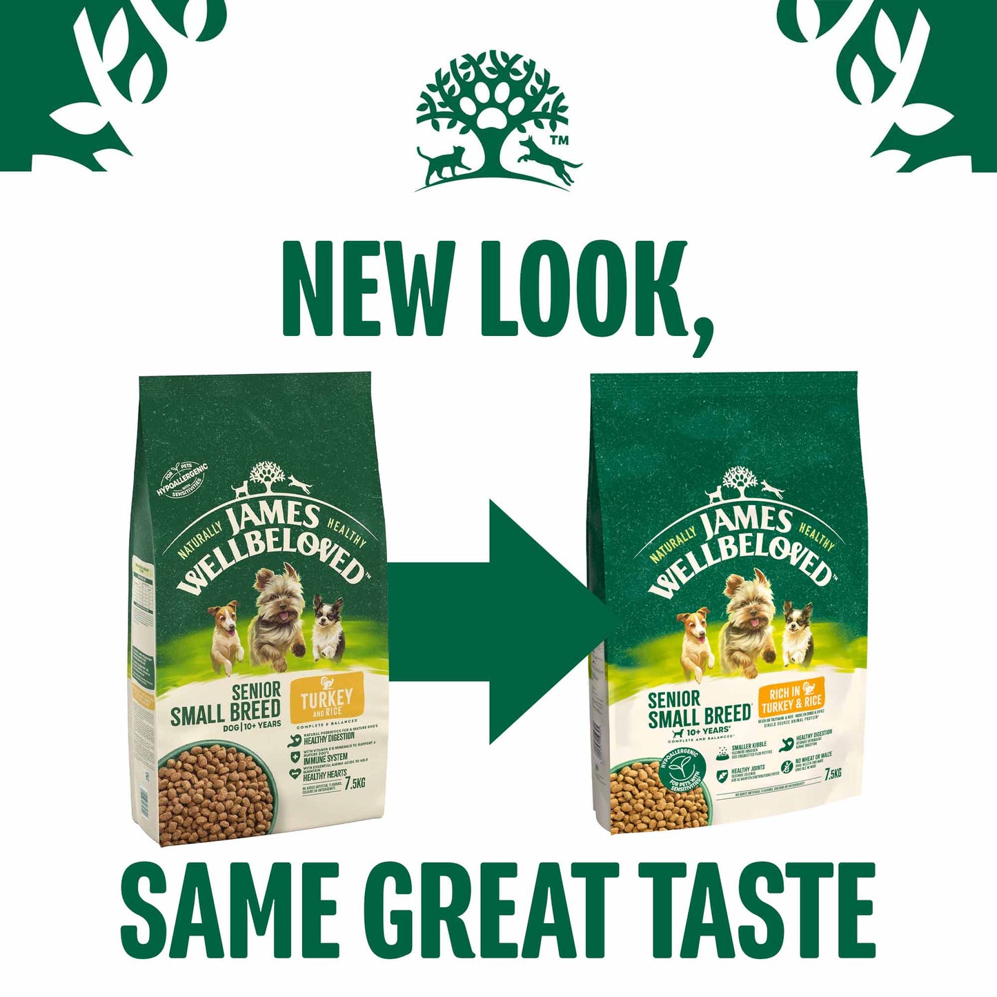 James Wellbeloved Small Breed Senior Dry Dog Food - Turkey & Rice