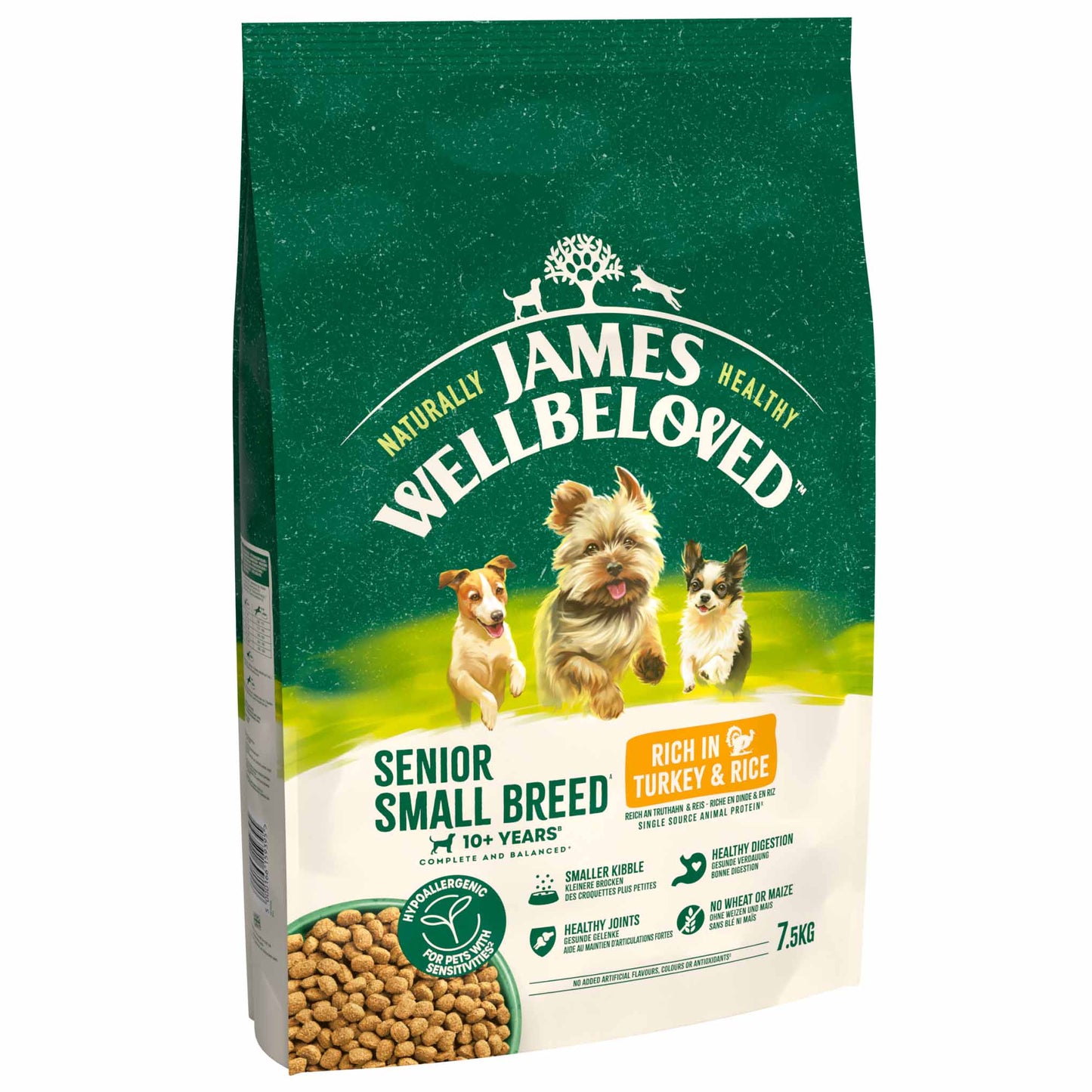 James Wellbeloved Small Breed Senior Dry Dog Food - Turkey & Rice