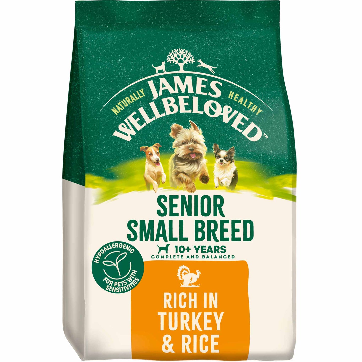 James Wellbeloved Small Breed Senior Dry Dog Food - Turkey & Rice