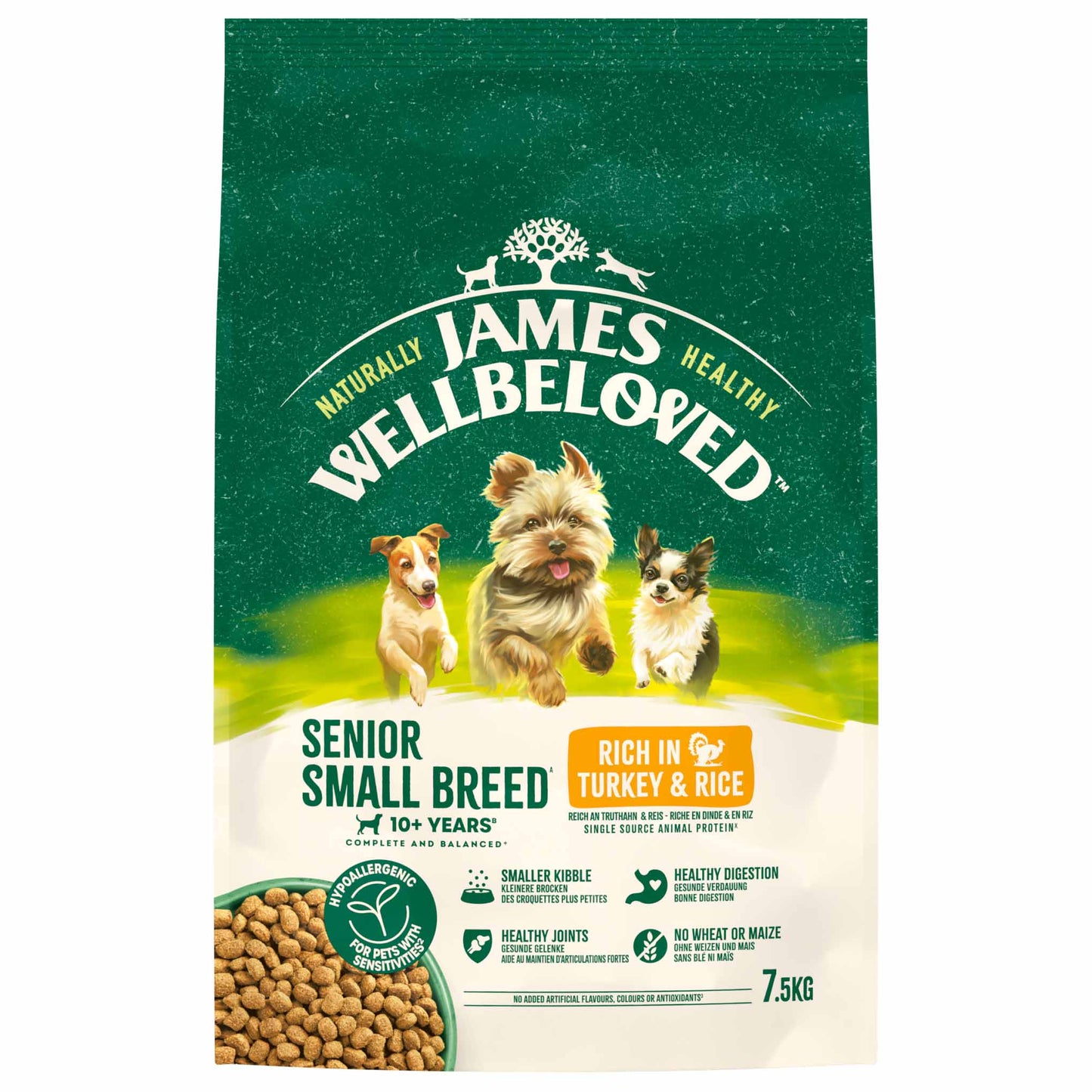James Wellbeloved Small Breed Senior Dry Dog Food - Turkey & Rice