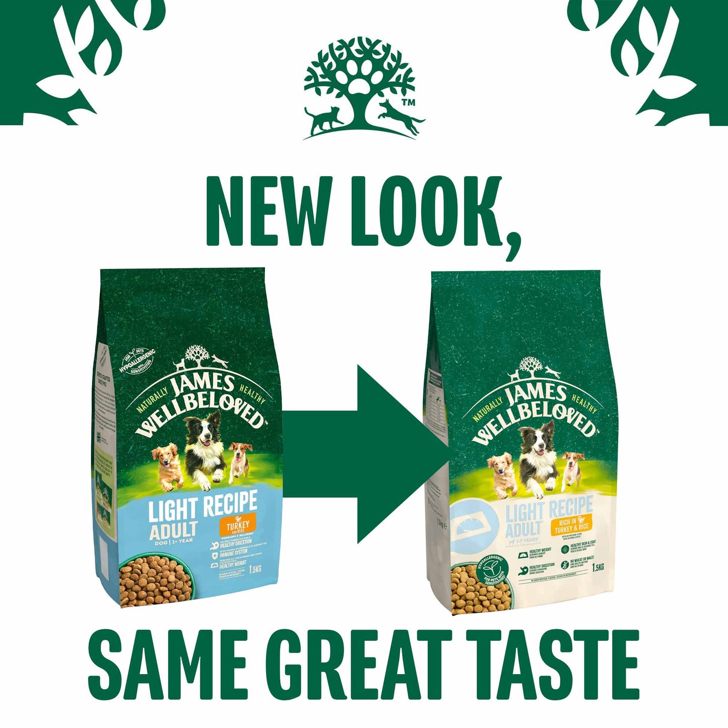 James Wellbeloved Light Adult Dry Dog Food - Turkey & Rice