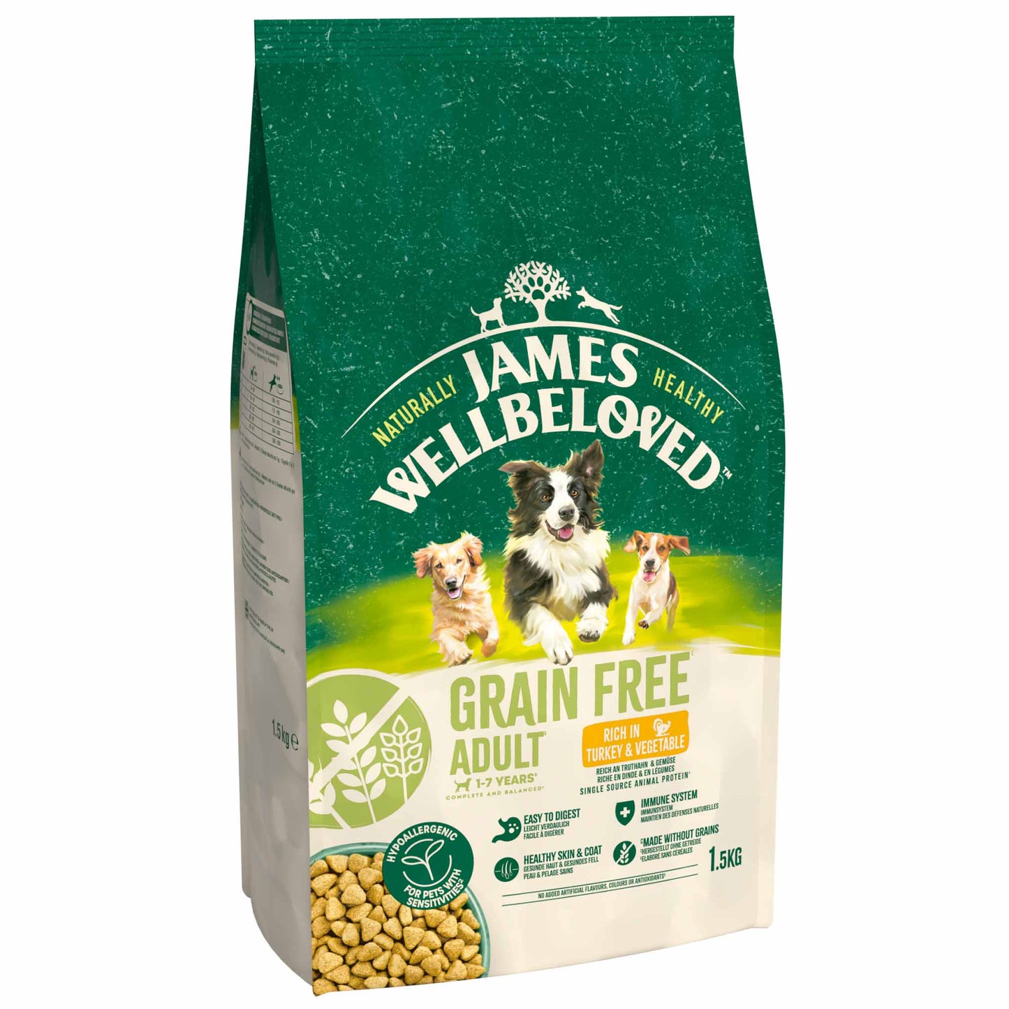 James Wellbeloved Grain Free Adult Dry Dog Food - Turkey & Veg
