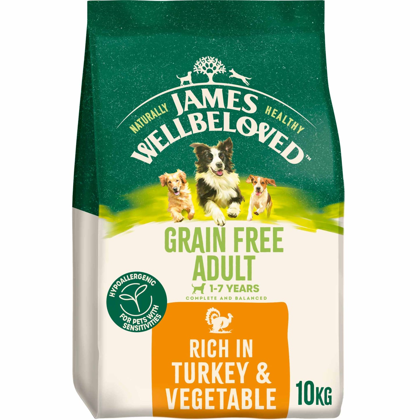 James Wellbeloved Grain Free Adult Dry Dog Food - Turkey & Veg