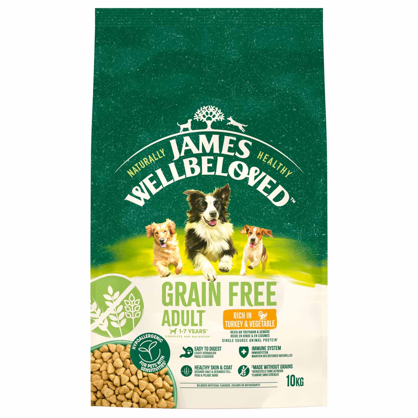 James Wellbeloved Grain Free Adult Dry Dog Food - Turkey & Veg