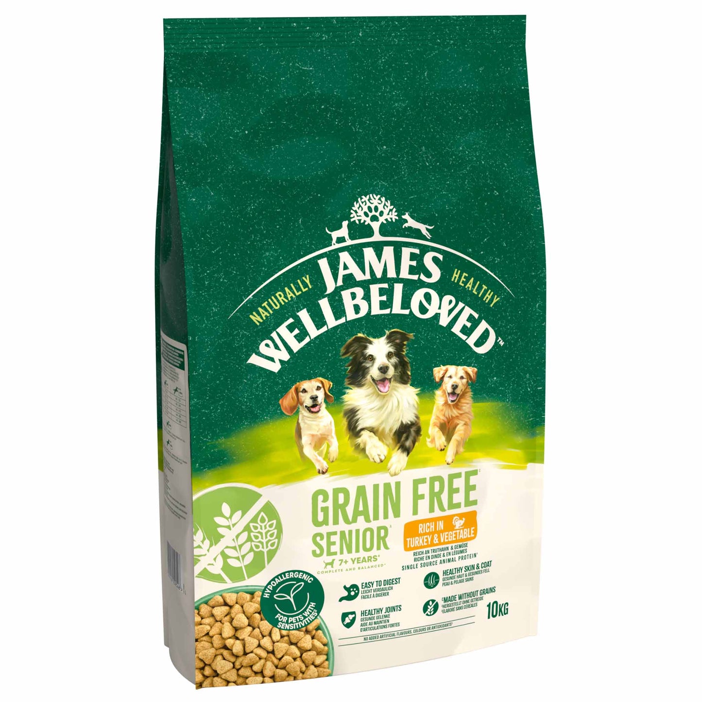 James Wellbeloved Grain Free Senior Dry Dog Food - Turkey & Veg