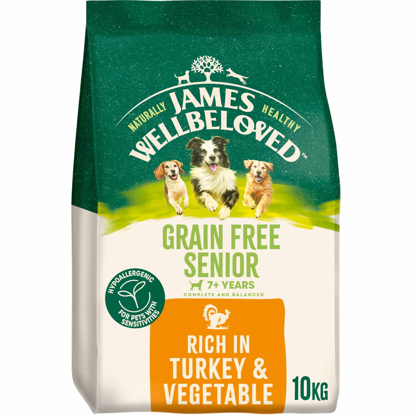 James Wellbeloved Grain Free Senior Dry Dog Food - Turkey & Veg
