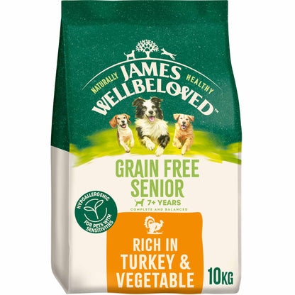 James Wellbeloved Grain Free Senior Dry Dog Food - Turkey & Veg
