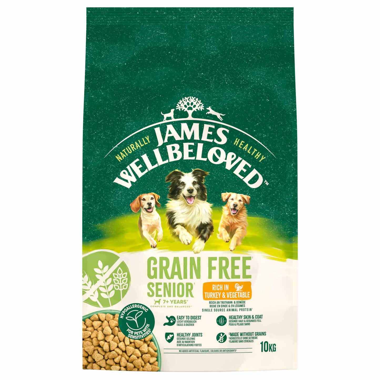 James Wellbeloved Grain Free Senior Dry Dog Food - Turkey & Veg