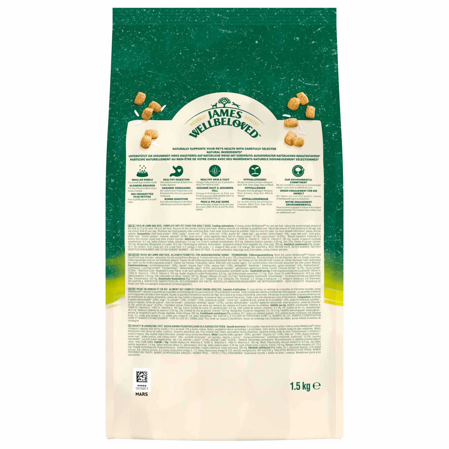 James Wellbeloved Small Breed Adult Dry Dog Food - Lamb & Rice