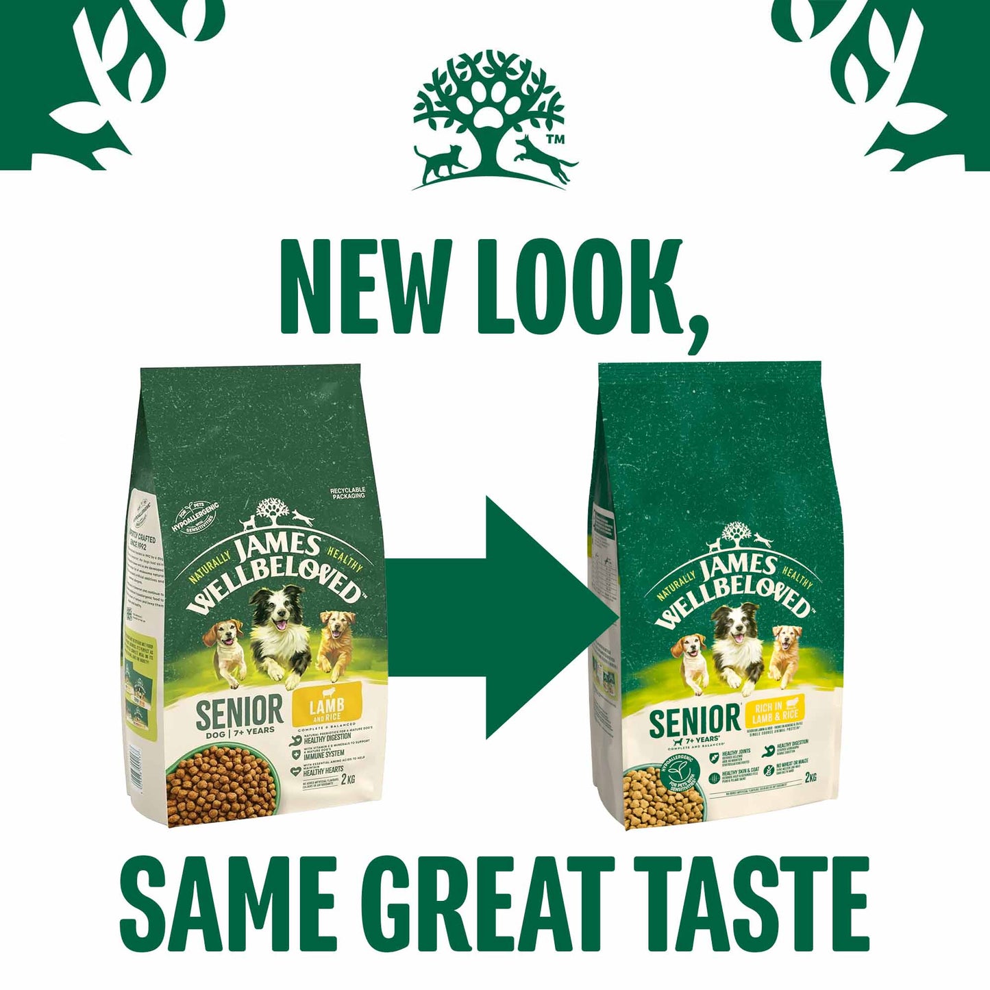 James Wellbeloved Senior Dry Dog Food - Lamb & Rice