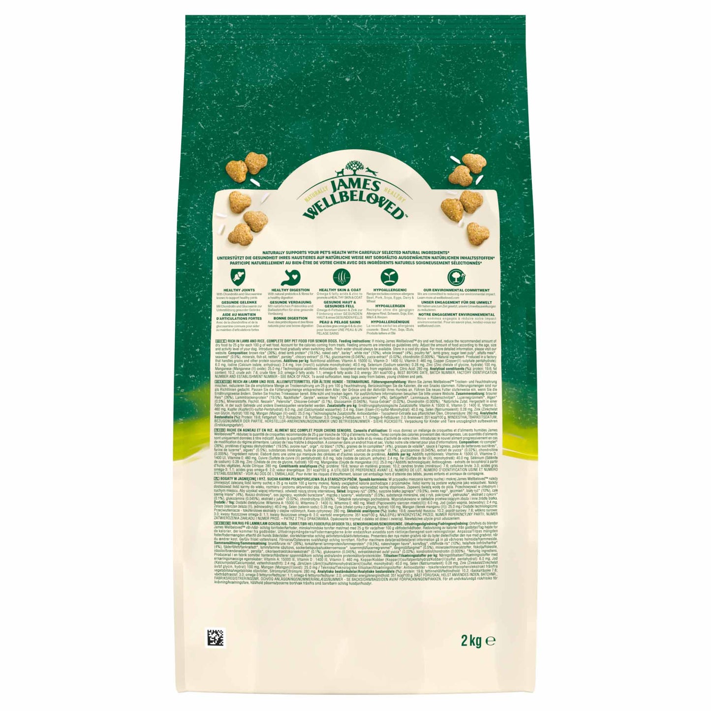 James Wellbeloved Senior Dry Dog Food - Lamb & Rice