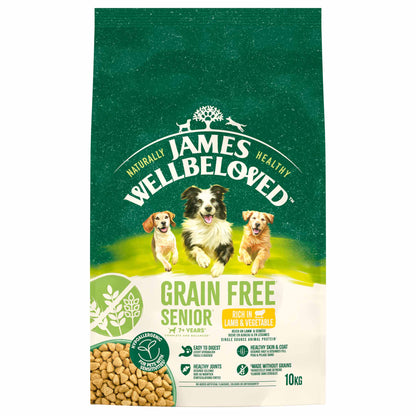 James Wellbeloved Grain Free Senior Dry Dog Food - Lamb & Veg
