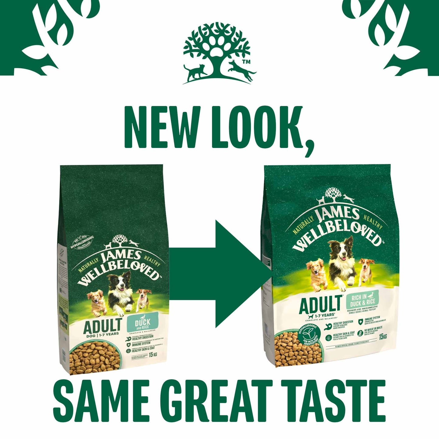 James Wellbeloved Adult Dry Dog Food - Duck & Rice