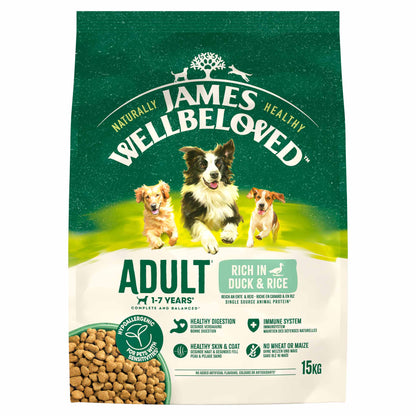 James Wellbeloved Adult Dry Dog Food - Duck & Rice